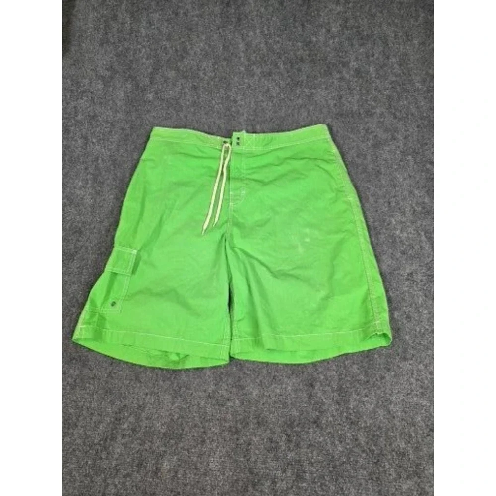 Polo Ralph Lauren Mens XL Lime Green Board Shorts Swim Trunks Cargo Pocket Beach